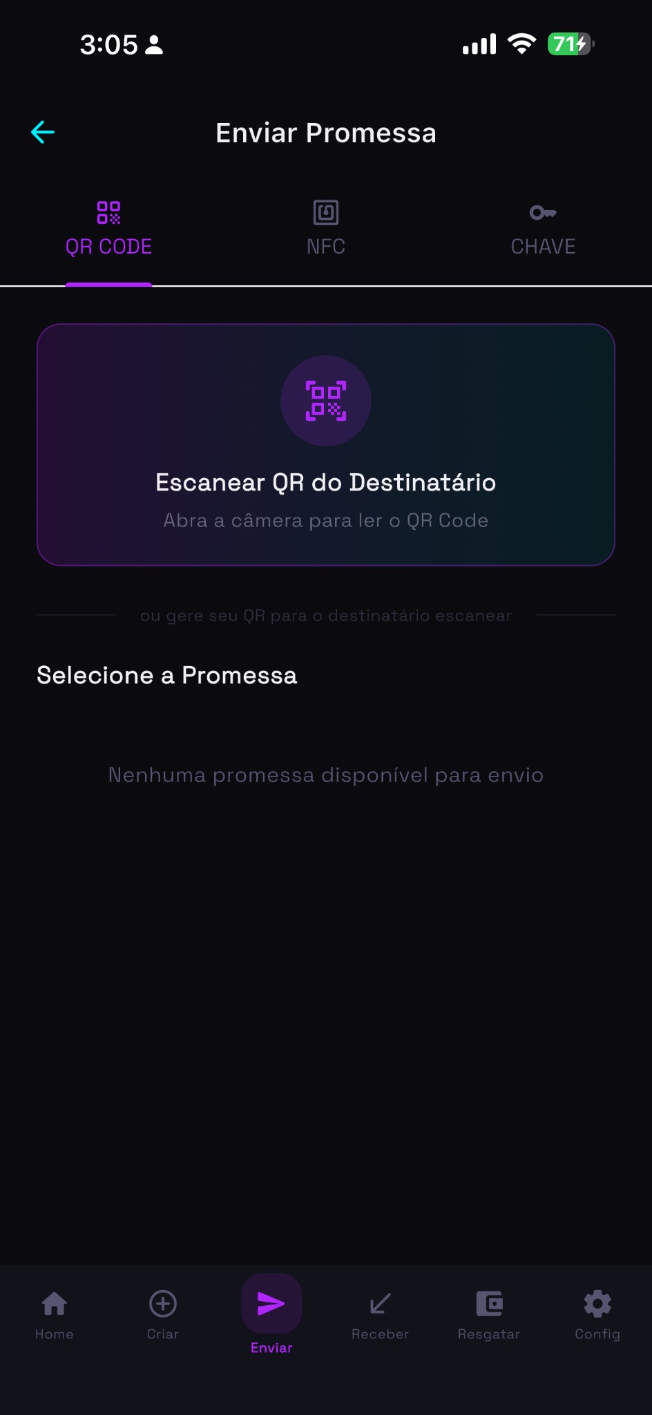 GhostPay - Enviar via QR/NFC