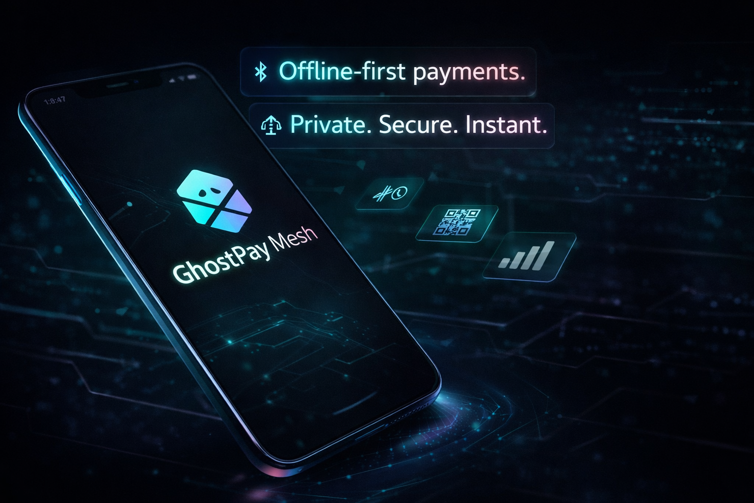 GhostPay App - Tela principal